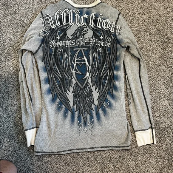 Affliction, long sleeve shirt, reversible - Picture 2 of 2